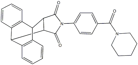 17-[4-(1-piperidinylcarbonyl)phenyl]-17-azapentacyclo[6.6.5.0~2,7~.0~9,14~.0~15,19~]nonadeca-2,4,6,9,11,13-hexaene-16,18-dione,355134-51-9,结构式