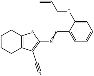 2-{[2-(allyloxy)benzylidene]amino}-4,5,6,7-tetrahydro-1-benzothiophene-3-carbonitrile|