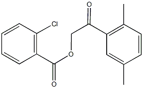 2-(2,5-dimethylphenyl)-2-oxoethyl 2-chlorobenzoate,355152-04-4,结构式