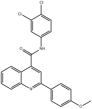 N-(3,4-dichlorophenyl)-2-(4-methoxyphenyl)-4-quinolinecarboxamide Structure