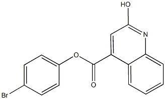 4-bromophenyl 2-hydroxy-4-quinolinecarboxylate 结构式