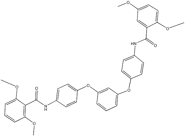 N-[4-(3-{4-[(2,6-dimethoxybenzoyl)amino]phenoxy}phenoxy)phenyl]-2,5-dimethoxybenzamide,355153-97-8,结构式