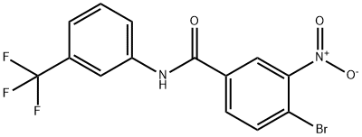 4-bromo-3-nitro-N-[3-(trifluoromethyl)phenyl]benzamide Struktur