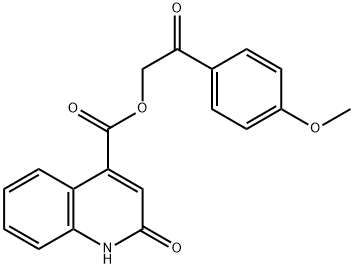 2-(4-methoxyphenyl)-2-oxoethyl 2-hydroxy-4-quinolinecarboxylate Structure