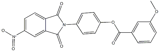 4-{5-nitro-1,3-dioxo-1,3-dihydro-2H-isoindol-2-yl}phenyl 3-methoxybenzoate Structure