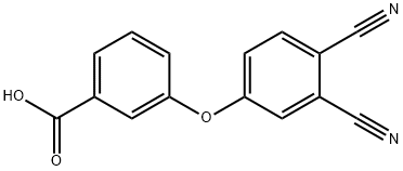 3-(3,4-dicyanophenoxy)benzoic acid 化学構造式