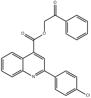 2-oxo-2-phenylethyl 2-(4-chlorophenyl)-4-quinolinecarboxylate 化学構造式