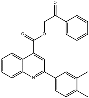 2-oxo-2-phenylethyl 2-(3,4-dimethylphenyl)-4-quinolinecarboxylate Structure
