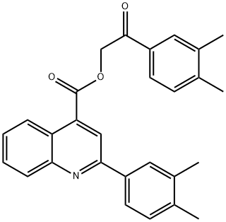 2-(3,4-dimethylphenyl)-2-oxoethyl 2-(3,4-dimethylphenyl)-4-quinolinecarboxylate,355155-64-5,结构式