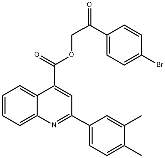 2-(4-bromophenyl)-2-oxoethyl 2-(3,4-dimethylphenyl)-4-quinolinecarboxylate Structure