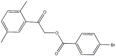 2-(2,5-dimethylphenyl)-2-oxoethyl 4-bromobenzoate Structure