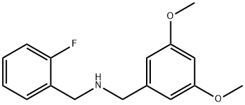 N-{[3,5-bis(methyloxy)phenyl]methyl}(2-fluorophenyl)methanamine Structure