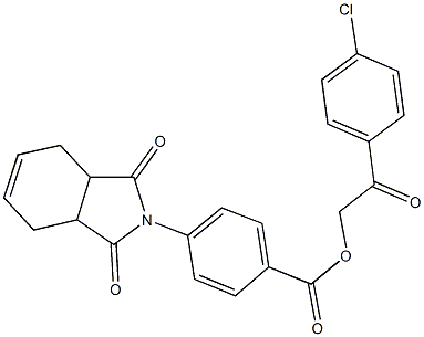 2-(4-chlorophenyl)-2-oxoethyl 4-(1,3-dioxo-1,3,3a,4,7,7a-hexahydro-2H-isoindol-2-yl)benzoate Structure