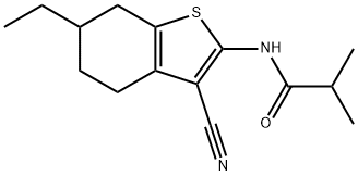 N-(3-cyano-6-ethyl-4,5,6,7-tetrahydro-1-benzothien-2-yl)-2-methylpropanamide,355383-73-2,结构式