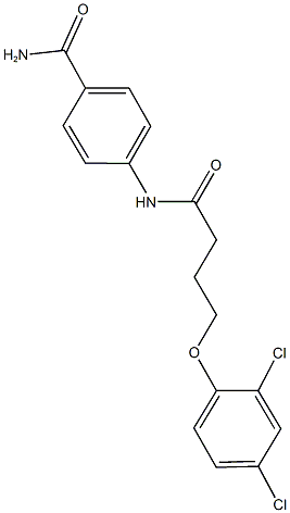 4-{[4-(2,4-dichlorophenoxy)butanoyl]amino}benzamide Struktur