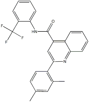 2-(2,4-dimethylphenyl)-N-[2-(trifluoromethyl)phenyl]-4-quinolinecarboxamide 结构式