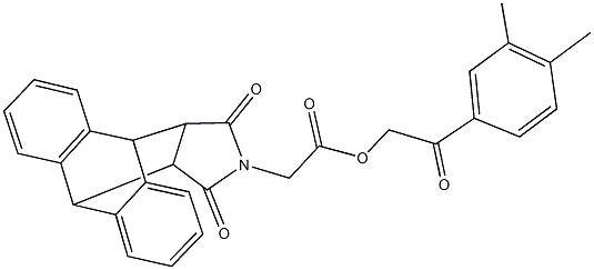 2-(3,4-dimethylphenyl)-2-oxoethyl (16,18-dioxo-17-azapentacyclo[6.6.5.0~2,7~.0~9,14~.0~15,19~]nonadeca-2,4,6,9,11,13-hexaen-17-yl)acetate|