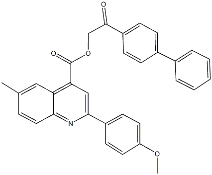 355394-27-3 2-[1,1'-biphenyl]-4-yl-2-oxoethyl 2-(4-methoxyphenyl)-6-methyl-4-quinolinecarboxylate