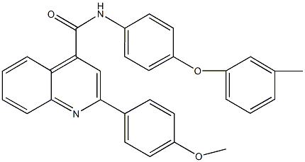 2-(4-methoxyphenyl)-N-[4-(3-methylphenoxy)phenyl]-4-quinolinecarboxamide Structure