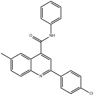 2-(4-chlorophenyl)-6-methyl-N-phenyl-4-quinolinecarboxamide Structure