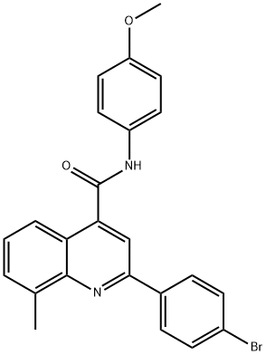 2-(4-bromophenyl)-N-(4-methoxyphenyl)-8-methyl-4-quinolinecarboxamide,355394-57-9,结构式