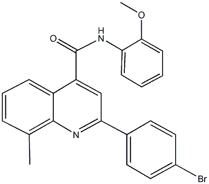 2-(4-bromophenyl)-N-(2-methoxyphenyl)-8-methyl-4-quinolinecarboxamide,355394-63-7,结构式