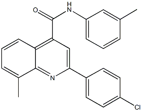 2-(4-chlorophenyl)-8-methyl-N-(3-methylphenyl)-4-quinolinecarboxamide|