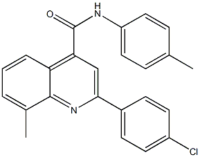 2-(4-chlorophenyl)-8-methyl-N-(4-methylphenyl)-4-quinolinecarboxamide Structure