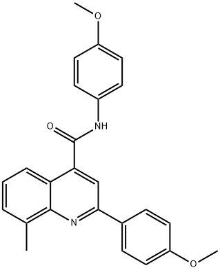 N,2-bis(4-methoxyphenyl)-8-methyl-4-quinolinecarboxamide Struktur