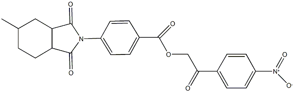 2-{4-nitrophenyl}-2-oxoethyl 4-(5-methyl-1,3-dioxooctahydro-2H-isoindol-2-yl)benzoate Structure