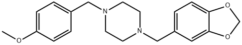 1-(1,3-benzodioxol-5-ylmethyl)-4-(4-methoxybenzyl)piperazine Structure