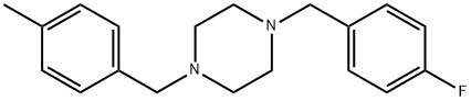 1-(4-fluorobenzyl)-4-(4-methylbenzyl)piperazine Struktur