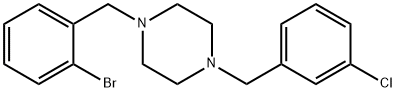 1-(2-bromobenzyl)-4-(3-chlorobenzyl)piperazine Structure