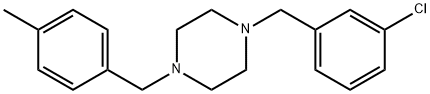 1-(3-chlorobenzyl)-4-(4-methylbenzyl)piperazine Struktur
