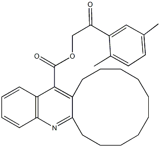 355397-62-5 2-(2,5-dimethylphenyl)-2-oxoethyl 6,7,8,9,10,11,12,13,14,15-decahydrocyclododeca[b]quinoline-16-carboxylate