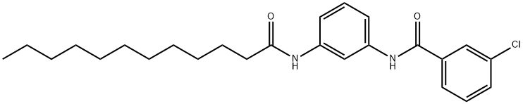 3-chloro-N-[3-(dodecanoylamino)phenyl]benzamide Structure