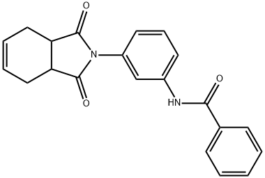 N-[3-(1,3-dioxo-1,3,3a,4,7,7a-hexahydro-2H-isoindol-2-yl)phenyl]benzamide Struktur