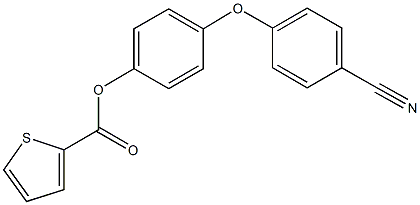 4-(4-cyanophenoxy)phenyl thiophene-2-carboxylate Struktur