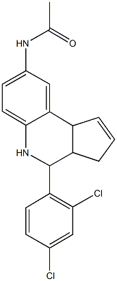 N-[4-(2,4-dichlorophenyl)-3a,4,5,9b-tetrahydro-3H-cyclopenta[c]quinolin-8-yl]acetamide Struktur
