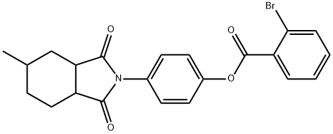 4-(5-methyl-1,3-dioxooctahydro-2H-isoindol-2-yl)phenyl 2-bromobenzoate Structure