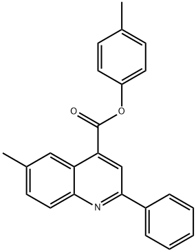 4-methylphenyl 6-methyl-2-phenyl-4-quinolinecarboxylate,355413-78-4,结构式