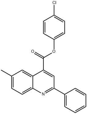 4-chlorophenyl 6-methyl-2-phenyl-4-quinolinecarboxylate,355413-79-5,结构式