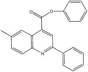 phenyl 6-methyl-2-phenyl-4-quinolinecarboxylate Struktur