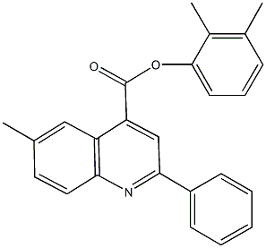 2,3-dimethylphenyl 6-methyl-2-phenyl-4-quinolinecarboxylate 化学構造式