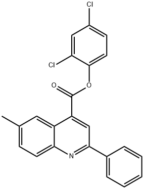 2,4-dichlorophenyl 6-methyl-2-phenyl-4-quinolinecarboxylate Structure