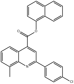 1-naphthyl 2-(4-chlorophenyl)-8-methyl-4-quinolinecarboxylate Struktur