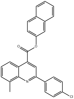 2-naphthyl 2-(4-chlorophenyl)-8-methyl-4-quinolinecarboxylate Struktur