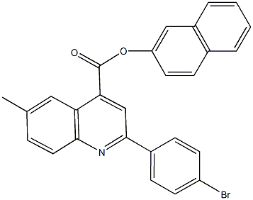 2-naphthyl 2-(4-bromophenyl)-6-methyl-4-quinolinecarboxylate,355414-01-6,结构式