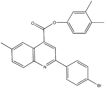 3,4-dimethylphenyl 2-(4-bromophenyl)-6-methyl-4-quinolinecarboxylate,355414-02-7,结构式
