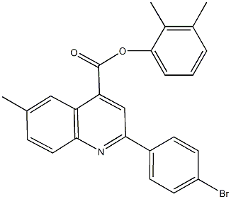2,3-dimethylphenyl 2-(4-bromophenyl)-6-methyl-4-quinolinecarboxylate Struktur